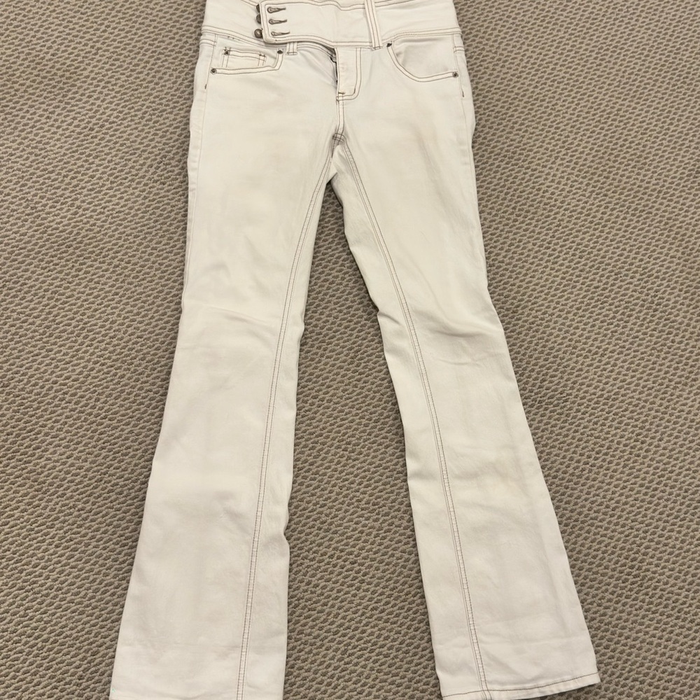 BDG Cream Flare Jeans